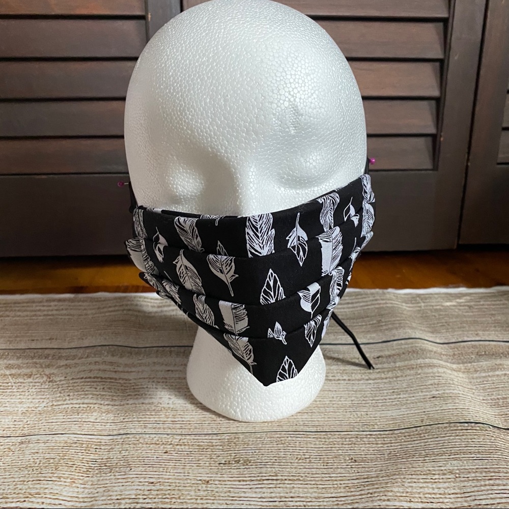 Feathers Kids Ties Mask with Filter Pocket